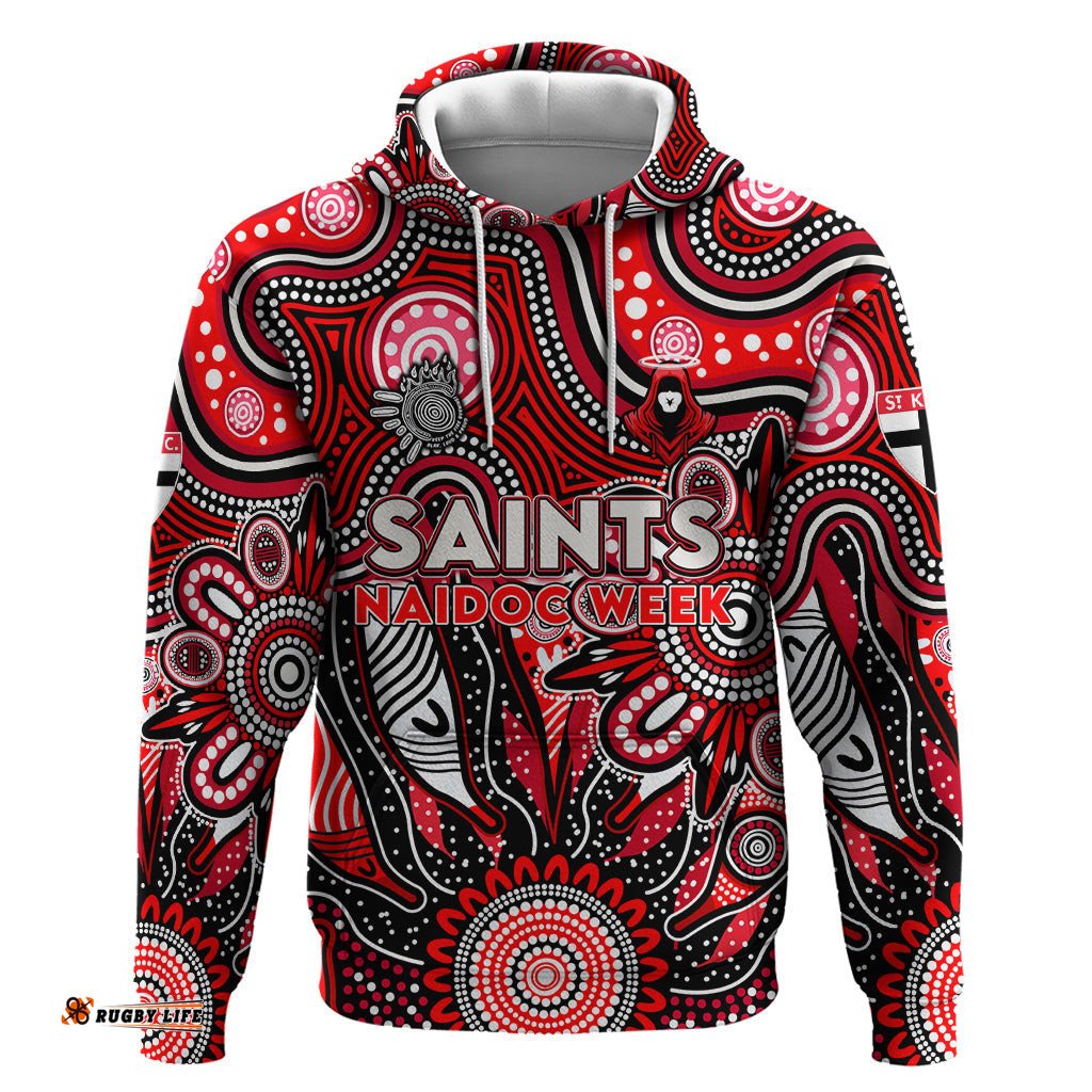 personalised saints naidoc week 2024 hoodie aussie aboriginal art