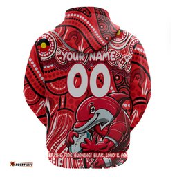 custom australia naidoc week 2024 hoodie dolphins mascot keep the fire burning
