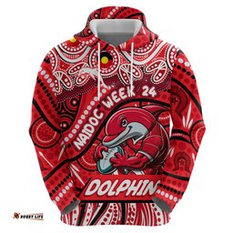 custom australia naidoc week 2024 hoodie dolphins mascot keep the fire burning