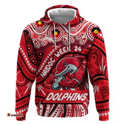 custom australia naidoc week 2024 hoodie dolphins mascot keep the fire burning