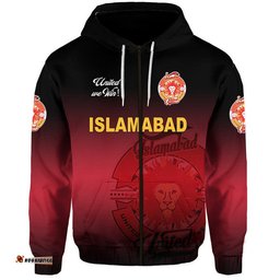 custom personalised islamabad united hbl psl t20 cricket zip up and pullover hoodie simple style no3