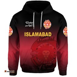 custom personalised islamabad united hbl psl t20 cricket zip up and pullover hoodie simple style no3