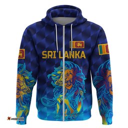 custom personalised sri lanka cricket hoodie the lions pride version blue