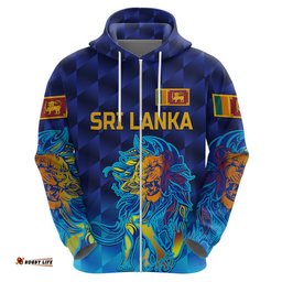 custom personalised sri lanka cricket hoodie the lions pride version blue