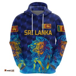custom personalised sri lanka cricket hoodie the lions pride version blue