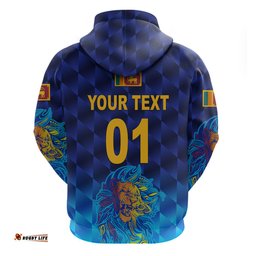 custom personalised sri lanka cricket hoodie the lions pride version blue