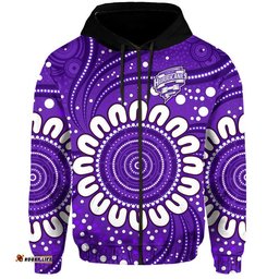 custom personalised hobart hurricanes cricket zip up and pullover hoodie aboriginal