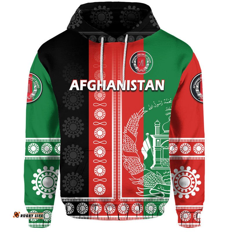 afghanistan mens cricket team afghan traditional pattern zip up and pullover hoodie