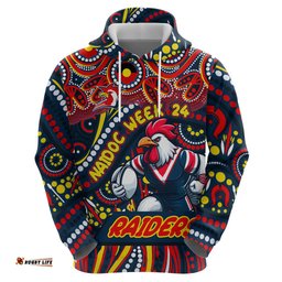 custom australia naidoc week 2024 hoodie sydney roosters mascot keep the fire burning