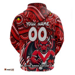 custom australia naidoc week 2024 hoodie dragons mascot keep the fire burning