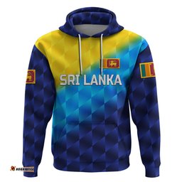 custom personalised sri lanka cricket hoodie the lions special gradient blue