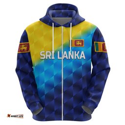 custom personalised sri lanka cricket hoodie the lions special gradient blue
