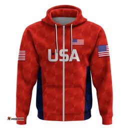 custom personalised united states national cricket hoodie team usa cricket red