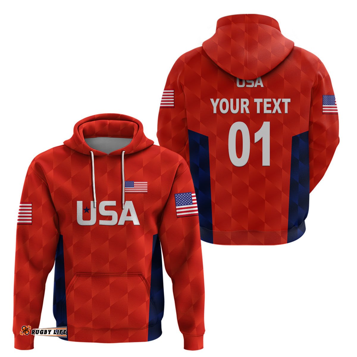 custom personalised united states national cricket hoodie team usa cricket red