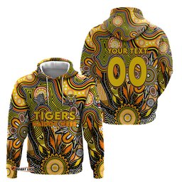 personalised tiger naidoc week 2024 hoodie aussie aboriginal art