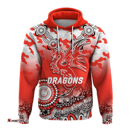 dragons rugby anzac day camouflage indigenous art hoodie
