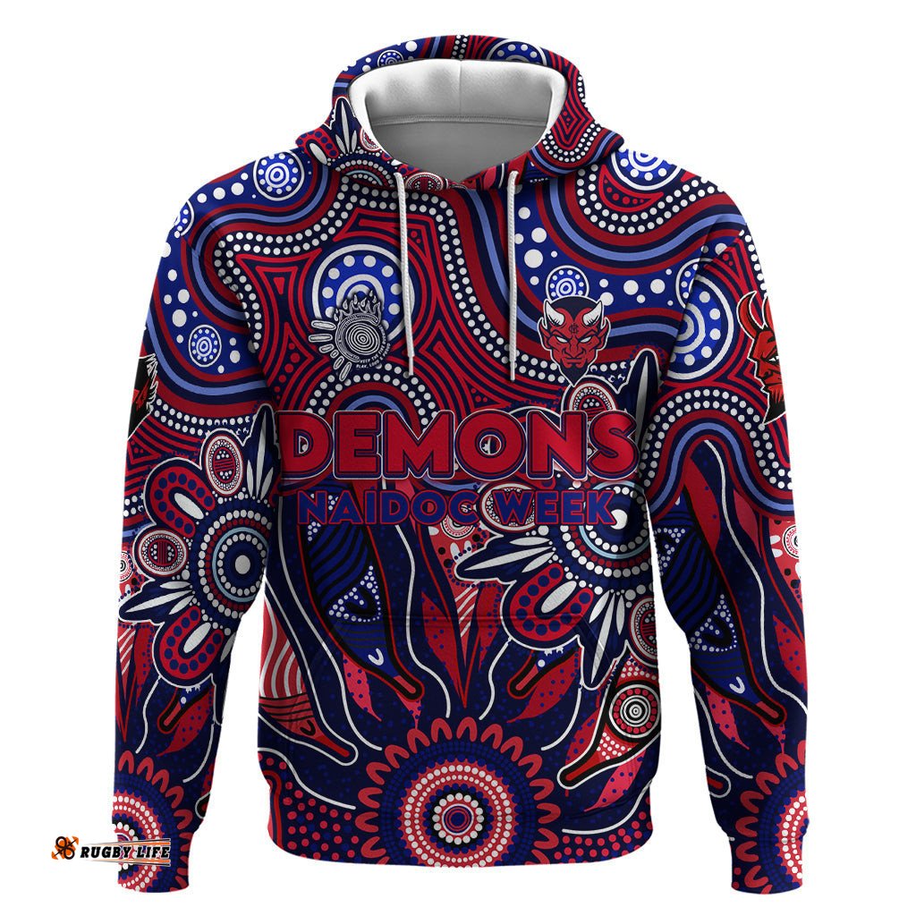 personalised demons naidoc week 2024 hoodie aussie aboriginal art