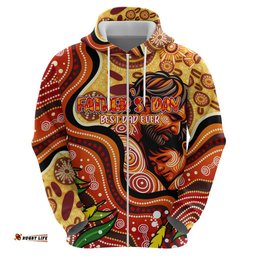 custom fathers day australia hoodie best dad ever aboriginal art