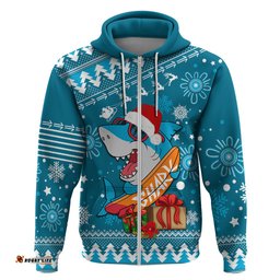 custom sharks rugby hoodie chirstmas vibe