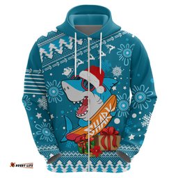 custom sharks rugby hoodie chirstmas vibe