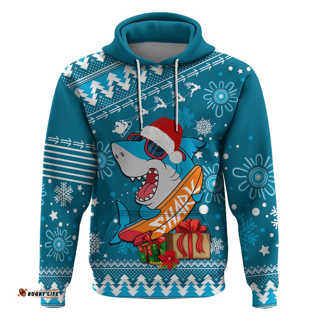 custom sharks rugby hoodie chirstmas vibe