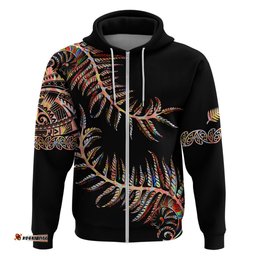 new zealand hoodie aotearoa silver fern mixed papua shell red vibe