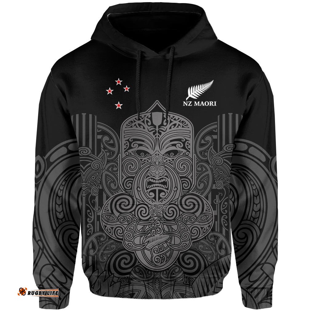 new zealand tiki rugby hoodie nz maori koru pattern ver01