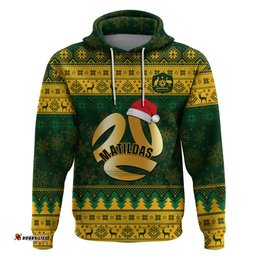personalised australia matildas christmas hoodie merry xmas national color