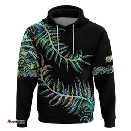 new zealand hoodie aotearoa silver fern mixed papua shell green vibe