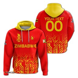 custom personalised zimbabwe cricket the chevrons t20 world cup mens hoodie