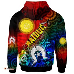 australia naidoc week hoodie custom naidoc week aboriginal inspired dot art painting with hunting "get up stand up show up" hoodie