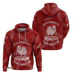 new zealand christmas hoodie silver fern mix kiwi bird ver01