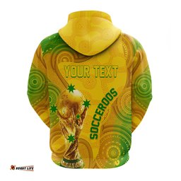 personalised australia soccer wc hoodie aboriginal socceroos
