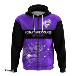 custom text and number hobart hurricanes cricket hoodie est 2011 sporty