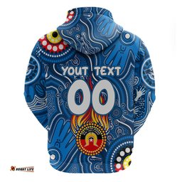 personalised naidoc week 2024 geelong cats hoodie australian aboriginal hand painting