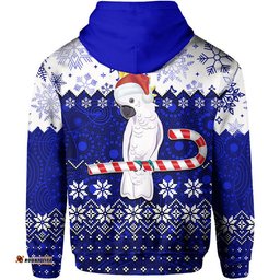 aboriginal christmas cockatoo hoodie blue style