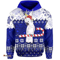 aboriginal christmas cockatoo hoodie blue style