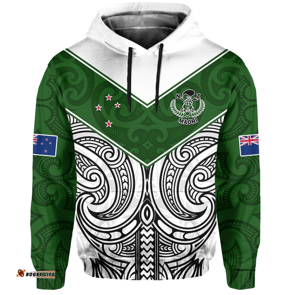 custom text and number new zealand silver fern rugby hoodie maori pacific
