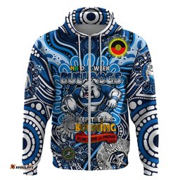 custom naidoc week 2024 bulldogs hoodie mascot rugby