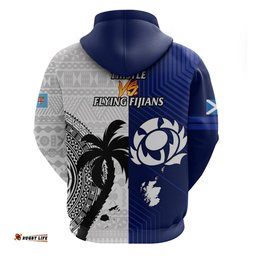 fiji and scotland rugby hoodie fijian tapa pattern with thistle