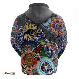 personalised panthers naidoc week 2024 hoodie australia aboriginal dot painting