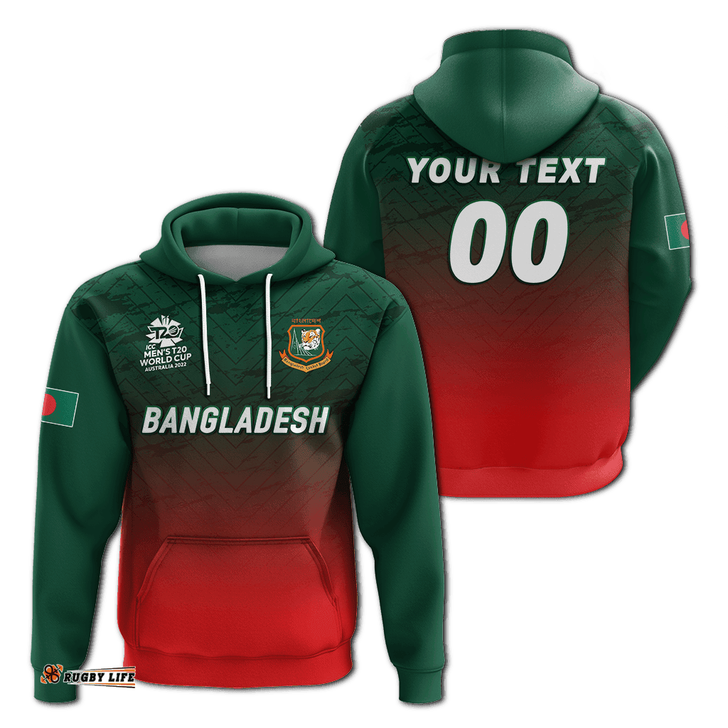 custom personalised bangladesh cricket mens t20 world cup pride hoodie