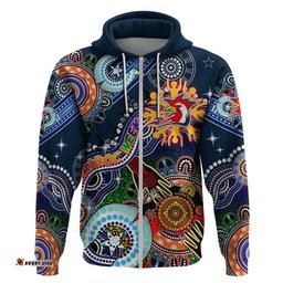 personalised roosters naidoc week 2024 hoodie australia aboriginal dot painting