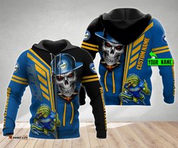 parramatta eels nrl skull cap personalized custom 3d hoodie