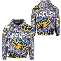 parramatta eels hoodie indigenous simple style blue