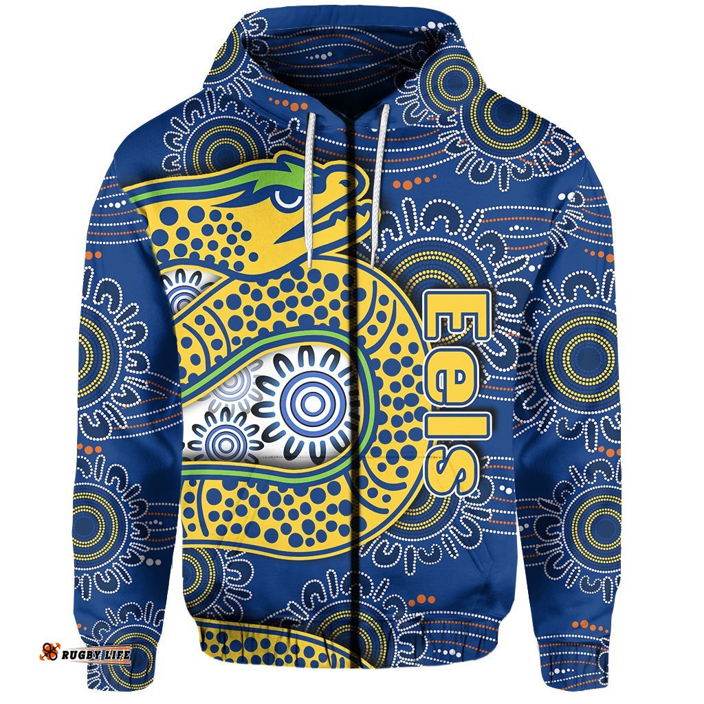parramatta eels zip hoodie indigenous