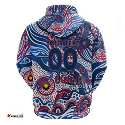custom naidoc week 2024 bulldogs hoodie aboriginal animals keep the fire burning