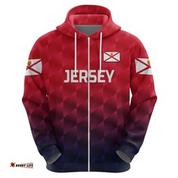 custom personalised the bailiwick of jersey cricket hoodie unique style red no1
