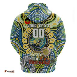 custom naidoc week 2024 eels hoodie mascot rugby