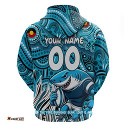 custom australia naidoc week 2024 hoodie sharks mascot keep the fire burning